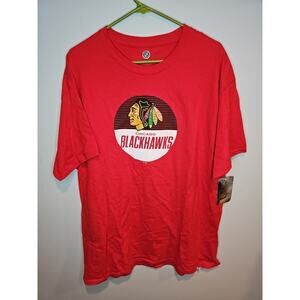 NHL Chicago Blackhawks Hockey T-Shirt Men's Size XL Red Logo NWT